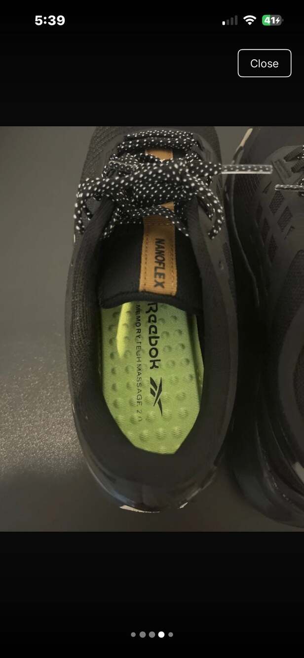Reebok Nanoflex Memory Tech Massage 2.0 Work Shoes Black